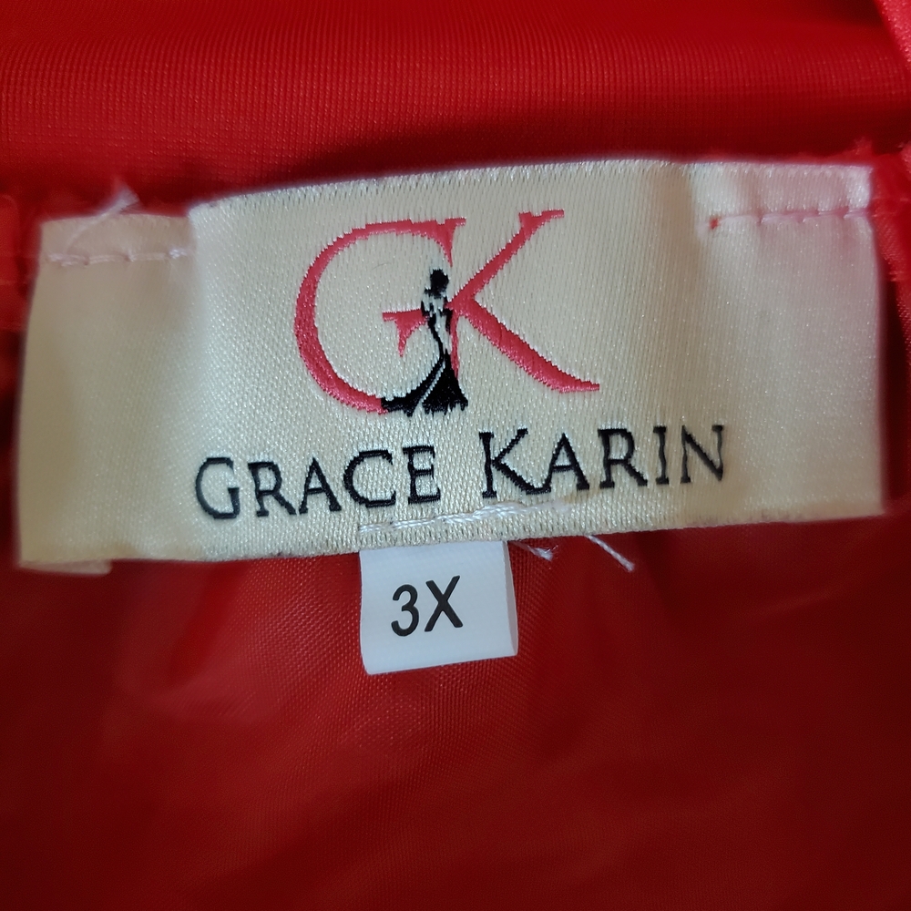 Grace Karin Vibrant Red Petticoat. 3X. - Picture 4 of 5